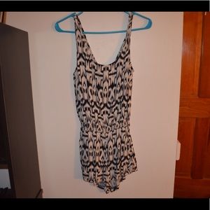 Black & White Romper w/ Open Back
